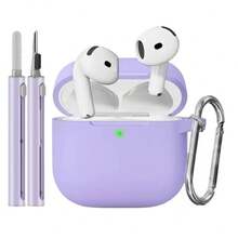 1 件适用于 Apple 耳机，紫色保护壳，带清洁笔套装 - 淡紫色 - 查看 2