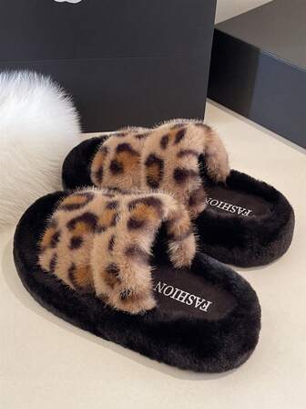 2025 Women's New Thick Bottom Fluffy Slippers For Outdoor Wear, Platform Slip-On Slippers For Spring/Autumn, Slouchy Increase Height Slippers For Home/Office Use