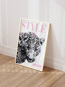 3 Pieces Cheetah Painting Posters Disco Ball Print Pictures Lucky Art Paintings Lip Wall Picture Luxury Club Wall Arts Bedroom Wall Decor Pink Room Decoration Stuff No Frame