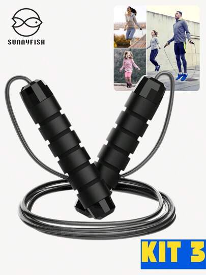 Corda de Pular Com Rolamento Ajustável Profissional 3M