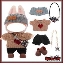 For LABUBU Halloween Costume, Headband, Bucket Hat, Sunglasses, Headphones, Suspender Pants, Jeans Set, Paired With Necklace, Bag And Shoes, Fashionable Accessories, Merchandise, Holiday & Birthday Gift (Excluding Plush Doll) - Multicolor - View 17