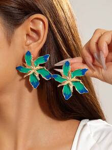 imoli Flower Design Earrings Valentines - Multicolor - View 4