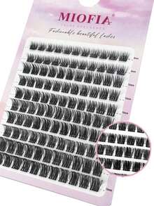 110pcs D-Curl Fluffy Natural Eyelash Clusters, 3D Volumizing Eyelash Extensions, 8-14mm Length, Cluster Lashes For DIY Eyelash Extension, Natural Makeup Effect - 黑色 - 查看 7