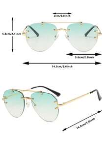 Toad Shaped Fashionable Sunglasses, Frameless UV Protection, Suitable For Driving, Beach, Photography Fashionable Shade Elegant Outfit Family Outings Travel Vacation Holiday For Summer Beach Vacation,Outdoor,Travel - Multicolor - View 4