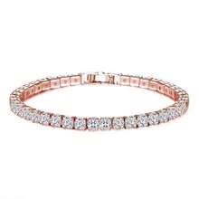 1 Pc Gold Bracelet For Women  Cubic Zirconia Classic Tennis Bracelet - Multicolor - View 7