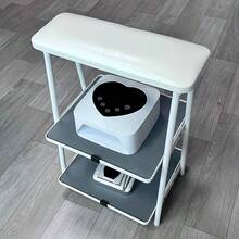 Nagel-Kunst Stativ aus Edelstahl - Keine Stromversorgung erforderlich, höhenverstellbar und 3-stufiges Ablageregal, geeignet für Maniküre, Pediküre, Spa, Salon - langanhaltend Salonausstattung, moderne Salonmöbel, stabile Konstruktion, für Spa-Besitzer