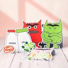 1 My Emotion Monsters Felt Board Set - Interactive Storytelling Kit With Flannel Board And Characters - Essential For Preschool Teachers, Social Emotional Learning Tools, Homeschool Classroom Materials, Child Therapy Aids, Montessori Storyboards, Back-To-School Counseling Resources, Early Education Activity Kit