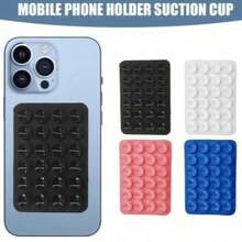 Cell Phone Suction Cup Case Silicone Holder Various Colors - Blue - View 2