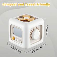 WeRein Busy Cube For Toddlers Montessori 6-Sided Busy Cube For Kids - Interactive Finger Training Toy, Buttons, Levers & Switches, LdealFor Boys & Girls & Perfect Holiday Gift, Entertainment, Playful Design - White - View 3