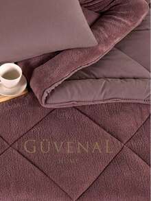 Reversible Double Quilt Set With 2 Pillowcases – Cotton & Wellsoft – 195x215 Cm - Rusty Rose - View 2