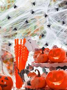 100 Pieces - Black Simulated Spiders, Realistic Plastic Spider Decorations For Halloween Decoration, Black Scary Prank Spiders For Halloween Party Decoration, Small Spider Accessories, Halloween Spiders Indoor And Outdoor Party Decoration, Garden Decoration, Room & Home Decoration, Halloween Toy Accessories, Autumn Decoration