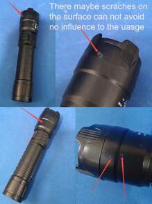 1pc-4pcs Strong Light LED Flashlight,Portable Waterproof Rechargeable Torch, Type-C Multifunctional Zoom Telescopic Flashlight For Outdoor Hiking Emergency Camping-320mah - Black - View 10