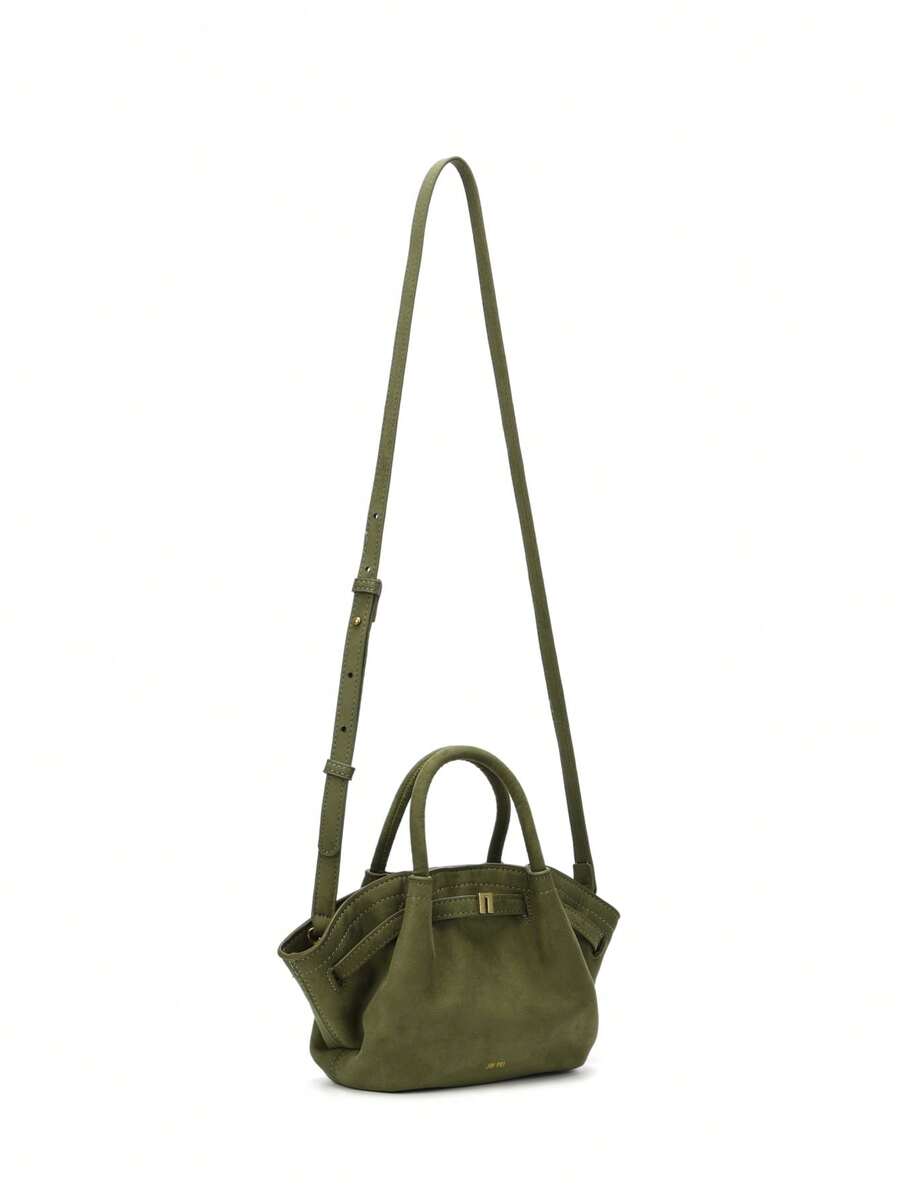 JW 小号女式绒面革黑色、绿色、棕色帆布棕色时尚单肩包、斜挎包手提包，多功能特别版，优雅、宽敞、耐用、轻便，适用于购物、工作、旅行、商务，大容量可装化妆品