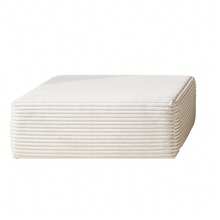 LUCKHAO 37.40"Sofa Ottoman ,No Assembly Required,White(Plush Corduroy Fabric) DIY Sofa Chairs, No Assembly Required Suitable For Balconies, Living Rooms, Bedrooms - trắng - Xem 3