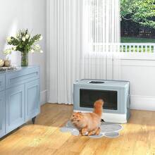 Foldable Cat Litter Box – Extra Large Space – Cat Litter Box House – Pink/Blue/Gray - Màu xanh lam - Xem 6