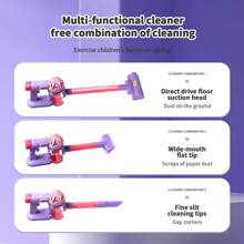 11 件/13 件儿童多功能吸尘器套装 - 清洁和清扫套装、家务和角色扮演清洁工具、儿童房间模拟清洁互动游戏玩具、角色扮演道具，适合男孩和女孩作为圣诞节、万圣节和生日礼物 - 彩色 - 查看 7