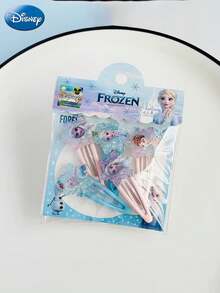 5pcs Disney Officially Licensed Frozen Anna And Elsa Colorful Cartoon Clip Hair Fashion Hair Clips Sweet And Cute Hair Clips Simple Hair Clip For Women Holiday Gift Daily Dress Up Hairpin Hair Accessories High-Value Headwear, Ideal Choice For Gifts