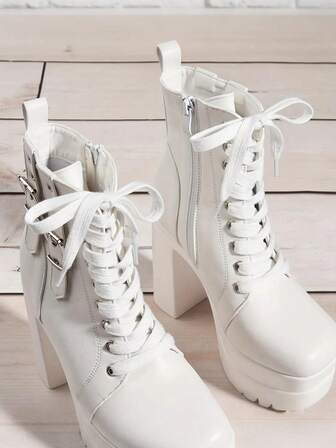 2/4PcsFashion White Cotton Shoelaces Suitable For Mid-Top Boots, Shoe Accessories