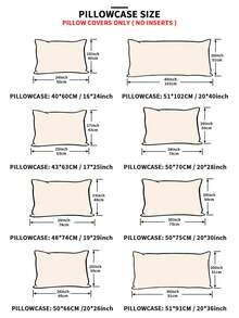 1 pieza/2 piezas/4 piezas Juego de Fundas de Almohada Acolchadas de Microfibra Acogedoras (Almohada Interior No Incluida), Suaves y Cómodas, Adecuadas para Todas las Estaciones, Regalo de Navidad - Beis - Ver 3
