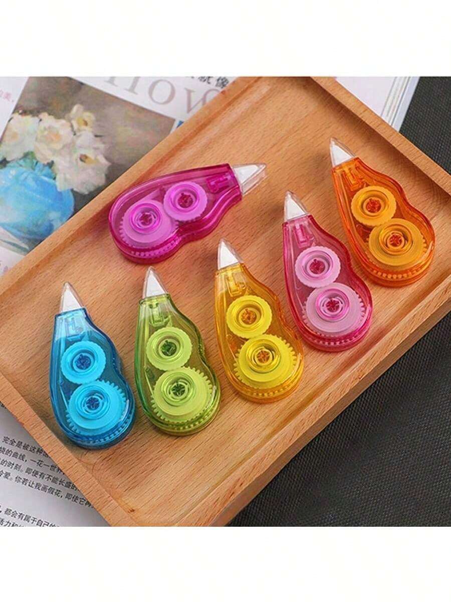 6/12 Correction Tapes, Mini Rainbow Color Correction Tapes, Instant Correction, Writing Correction, Suitable For School Office Household Items Back To School