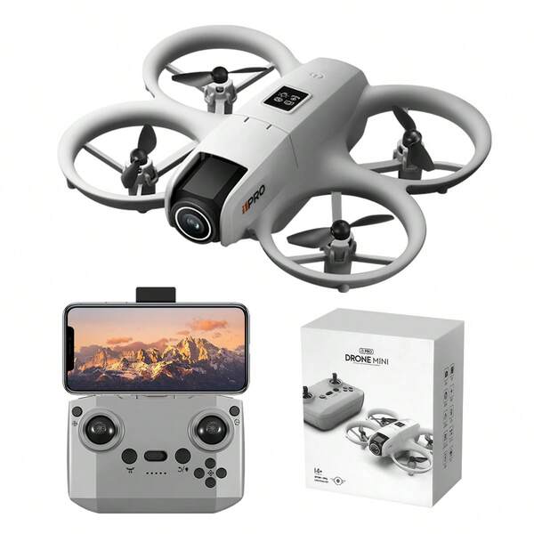 AXNEN I1 PRO Drone With Dual HD Cameras & Colorful LEDs - One-Key /Landing, Smart Obstacle Avoidance, Optical Flow Hover, 360° Flips For Beginners - Halloween And Christmas Gift Box