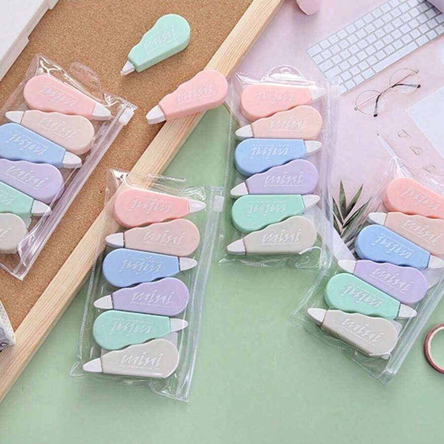 Macaron Color Correction Tape, Student Smear Correction Error Correction Tape For Instant Correction, Cute Correction Belt Mini Candy Color Student Correction Tape, Easy To Carry, Gifts For Beginning And Graduation Back To School