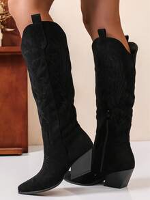 Women's Classic Western Boots - Black - View 4