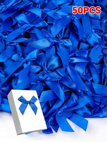 50pcs/Pack Silk Satin Ribbon Bows, For Gift Wrapping Decoration, Making Hair Clips & Headbands, Gift Packaging, Gift Baskets, Birthday Packages, Holiday Decor, Office Decor, Wreaths, Weddings, Bridal Showers, Parties - Multicolor - View 25