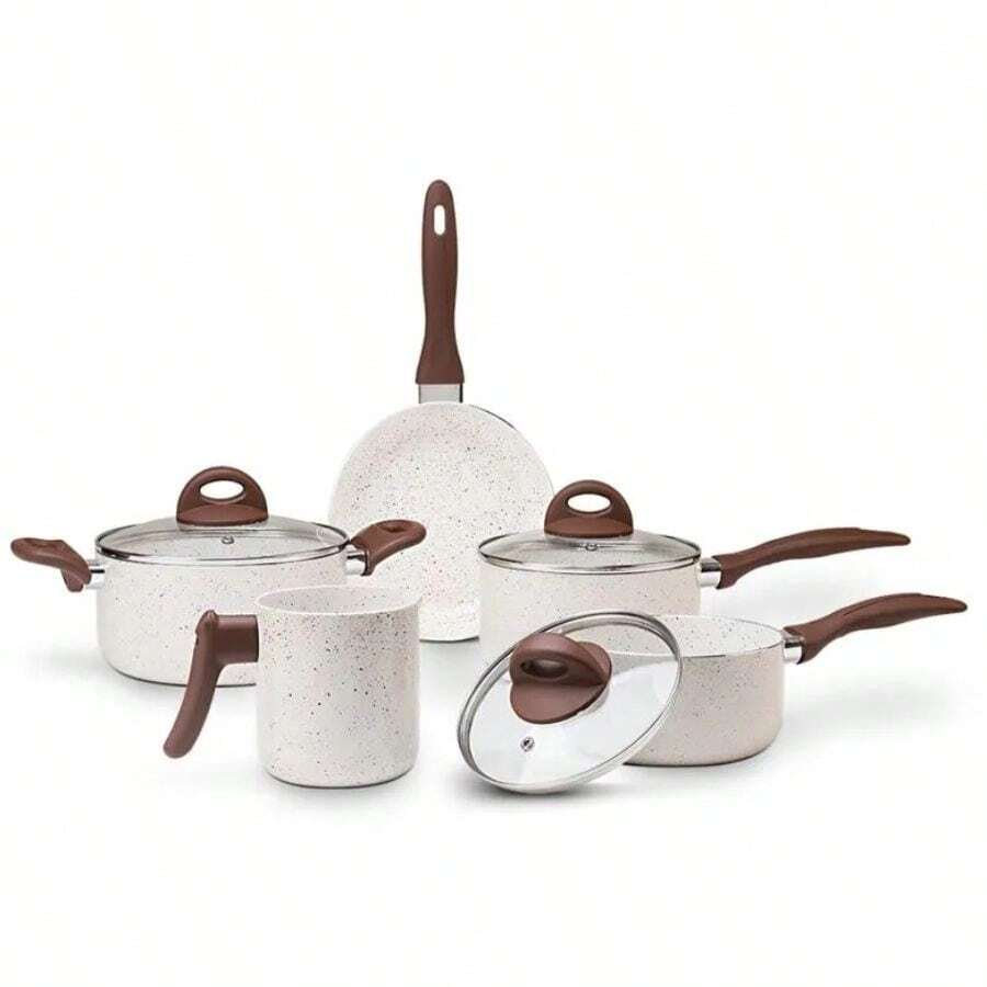 Brinox Nonstick Ceramic Life 5-Piece Smart Plus Vanilla Cookware Set - Màu be - Xem 1