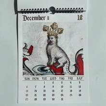 2026 Medieval Cat Calendar - Medieval - Ugly Medieval Cats - Vintage Gothic Hanging Wall Calendar With Monthly Tabs - Home Office Decor - Birthday Gift For Cat Lovers - Functional & Decorative Timekeeper Christmas Decorations Winter Room Decor