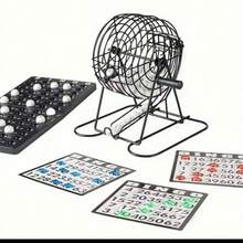 Creative Bingo Game Set - Plastic & Cast Iron Material, No Electricity Needed - Reusable Traditional Bingo Game, Lucky Ball Lottery Machine, Bar Club Supplies, Friends & Family Entertainment Game, Game Party Supplies (Mini Shaker) - Multicolor - View 10