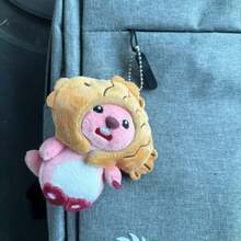 Cute Cartoon Plush Little Beaver Detachable Hat Stuffed Doll Toys Pendant Bag Decoration Gifts - Pink - View 4