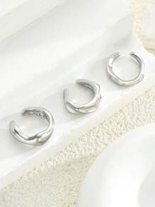 9件套简约优雅水钻金属几何耳夹耳环套装，适合姐妹、情侣、度假、约会、日常、派对、婚礼、圣诞节、情人节礼物