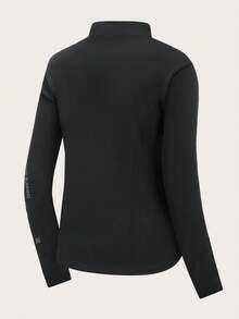 Camiseta de Manga Longa para Treino Essencial de Outono - Feminina, Tecido Macio com Elasticidade 4 Vias, Secagem Rápida e Respirável, Top Leve para Ioga e Corrida, Camiseta Casual Sólida de Academia para o Outono, Ajuste Solto/Regular, Punhos com Orifício para o Polegar