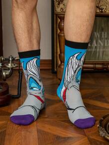 Disney 1/4 双正版反派角色袜子，卡通圣诞新年礼物袜子，创意趣味袜子