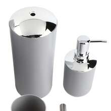 6pcs/Set Bathroom Accessories Set Toothbrush Holder,Trash Can,Soap Dispenser (Gray) - Multicolor - View 11