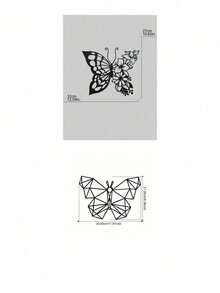 1 件“冬日花朵”圣诞铁艺墙饰 - 激光切割蝴蝶和花卉金属雕塑，空心锻造装饰，适用于客厅/餐厅/卧室。适用于现代家居装饰、家居装饰、房间装饰、卧室装饰、浴室装饰、防水、防锈、墙面装饰、生日礼物、厨房 - 彩色 - 查看 9