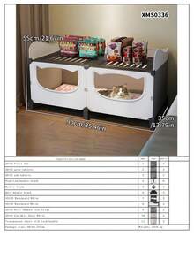4-Season Enclosed Cat Bed, Ventilated Cool For Summer, Suitable For Upper & Lower Bunk, Cat Villa - Multicolor - View 19