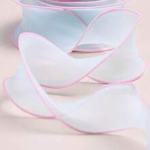 彩色雪纺薄纱缎带，带编织边，DIY蝴蝶结发饰，花店花卉包装，双面烤边薄纱缎带 - 彩色 - 查看 11