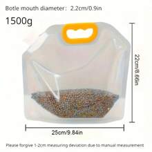 5个带手柄和喷嘴的可重复使用储物袋、分装袋、保鲜袋、防臭防漏冷冻袋，适用于液体午餐、腌制肉类、水果和蔬菜、谷物、家庭厨房用品、厨房配件