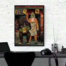 1 pieza Pintura en lienzo con imagen vintage de Dorohedoro, el clásico dibujo animado, para decoración de habitación o dormitorio, sin marco