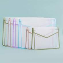 A4 Transparent File Bag For Supplementary Lessons, Student Test Paper And Textbook Storage Bag, Large Capacity A3 Waterproof Art Bag Document Bag, Miscellaneous Storage Bag - Multicolor - View 4