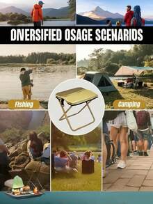 1 Stück faltbarer ultraleichter Outdoor Campingstuhl mit Griff, wasserdichter Oxford-Stoff, leichter Reise- und Fitness-Stuhl, verstärktes Stahlrohr für Stabilität, Handsfree, geeignet für Wandern, Picknicks, Outdoor-Abenteuer, Arbeit, Entspannung und Angeln - multifunktionaler Rucksackhocker | Schnell-Falt-Design und leichte Tragetasche | Outdoor Camping Zubehör.