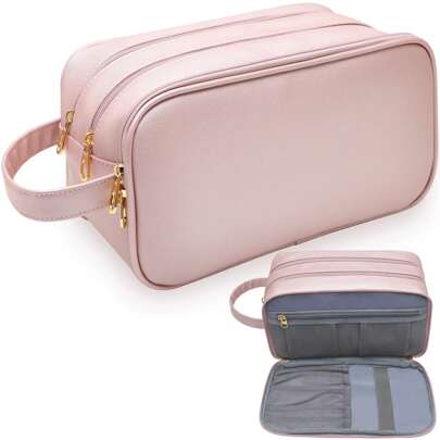 Borsa da toilette impermeabile, set di borse da toilette, kit da barba, borsa da viaggio, borsa da viaggio, borsa per cosmetici