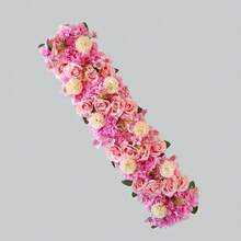 1pc 1m Artificial Rose Wedding Arch Backdrop Flower Wall Decor, Tabletop Center Piece, Wedding Signage, Office Desk, Hotel Lobby Decoration - Multicolor - View 17