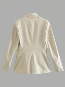 Veste en fausse à double boutonnage avec col cranté pour femmes, printemps/automne