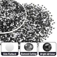 0.2cm/0.3cm/0.4cm/0.5cm平底水钻树脂仿钻装饰材料适用于水杯、玩具、手工DIY、鞋子、服装 - 透明灰色 - 查看 5