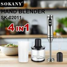 SOKANY 02011 Handheld Blender 800W High Power 4-In-1 Multi-Function 304 Stainless Steel Blade Pure Copper Motor 5+2 Speed Settings Suitable For Blending, Juicing, Meat Grinding And More - EU C Type Plug(220-240V) - View 1