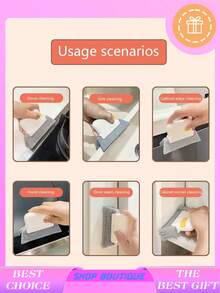 1pc/2pcs/3pcs/5pcs/6pcs 2-In-1 Window Slot Cleaning Brush, Universal Small Crevice Cleaning Brush, Suitable For Door Tracks, Window Frames, Outdoor Kitchen Utensils Cleaning, Suitable As Gifts For New Year, Halloween, Valentine's Day, Mother's Day And Christmas