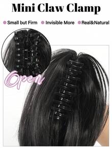 Extensiones de cabello postizo rizado y desordenado con moño elástico, extensiones de cabello para mujeres, cobertura para cola de caballo, pinza para cola de caballo corta de múltiples colores, accesorios de moda para el cabello, pinzas para el cabello, accesorios de otoño, pinzas para el cabello de invierno, accesorios para atuendos de vacaciones, accesorios de verano para la playa - Multicolor - Ver 3